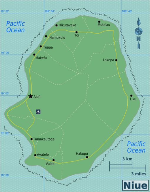 Карта Ниуэ острова